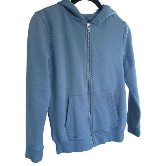 Treasure & Bond Boy's S 7-8 Full Zip Hoodie Slate Blue - Picture 5 of 11